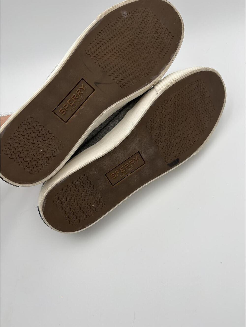 Sperry’s Womans Size 8 Cliffside Gray Wool Platform Sneakers with Brown Laces - Picture 6 of 9